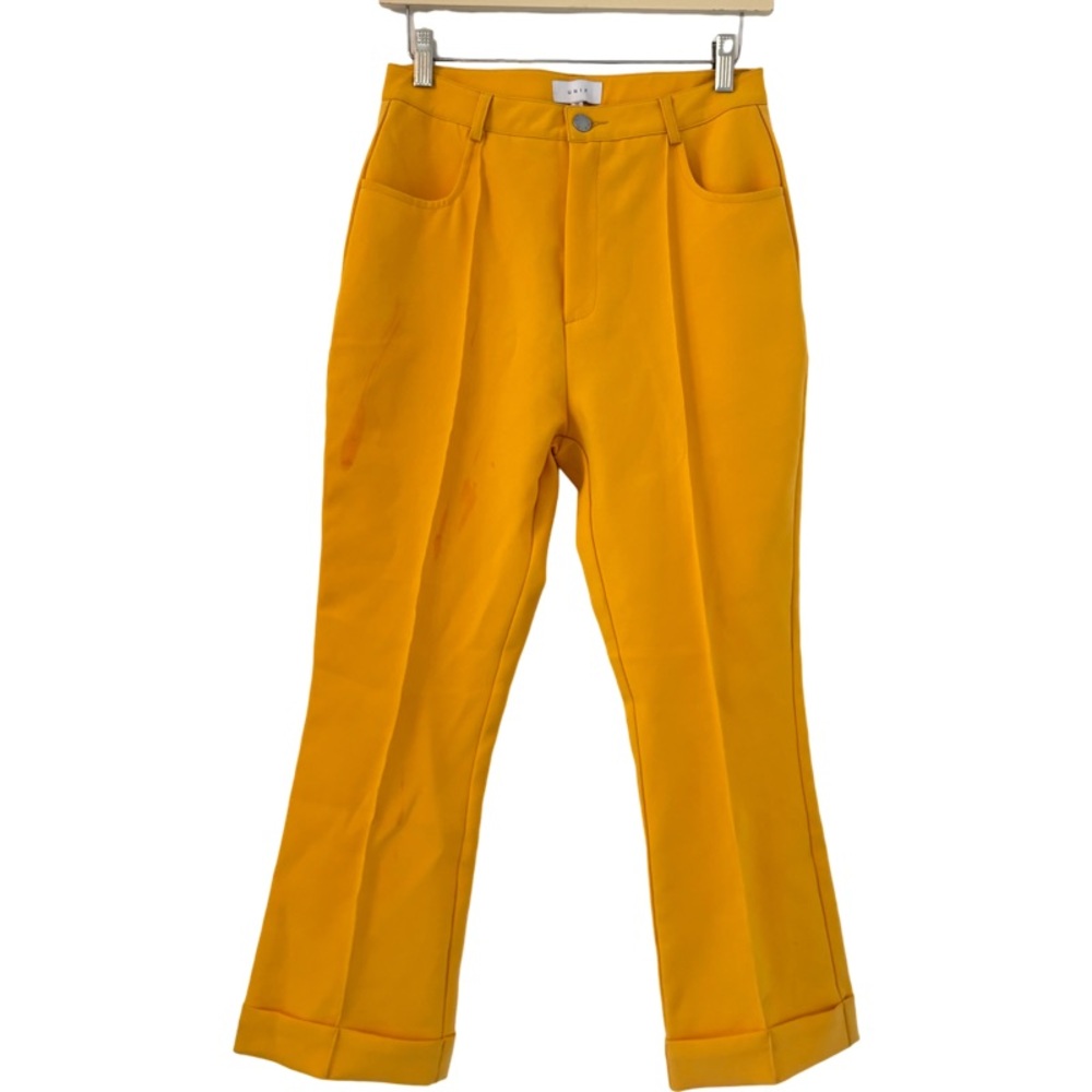 Vintage inspired UNIF High-Rise Cropped Tapered Pants in Yellow - Picture 6 of 12